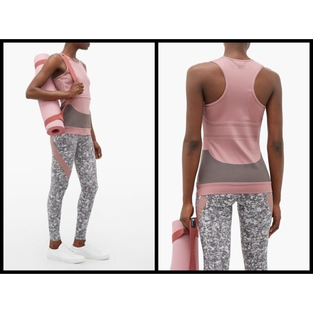 Adidas by Stella McCartney Rose and Charcoal Tank Top - Picture 4 of 16